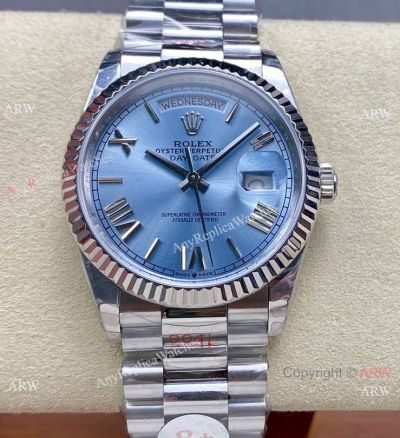 8+ Factory Rolex Watch Gain Weight Day-Date 36 Ice Blue Dial with President